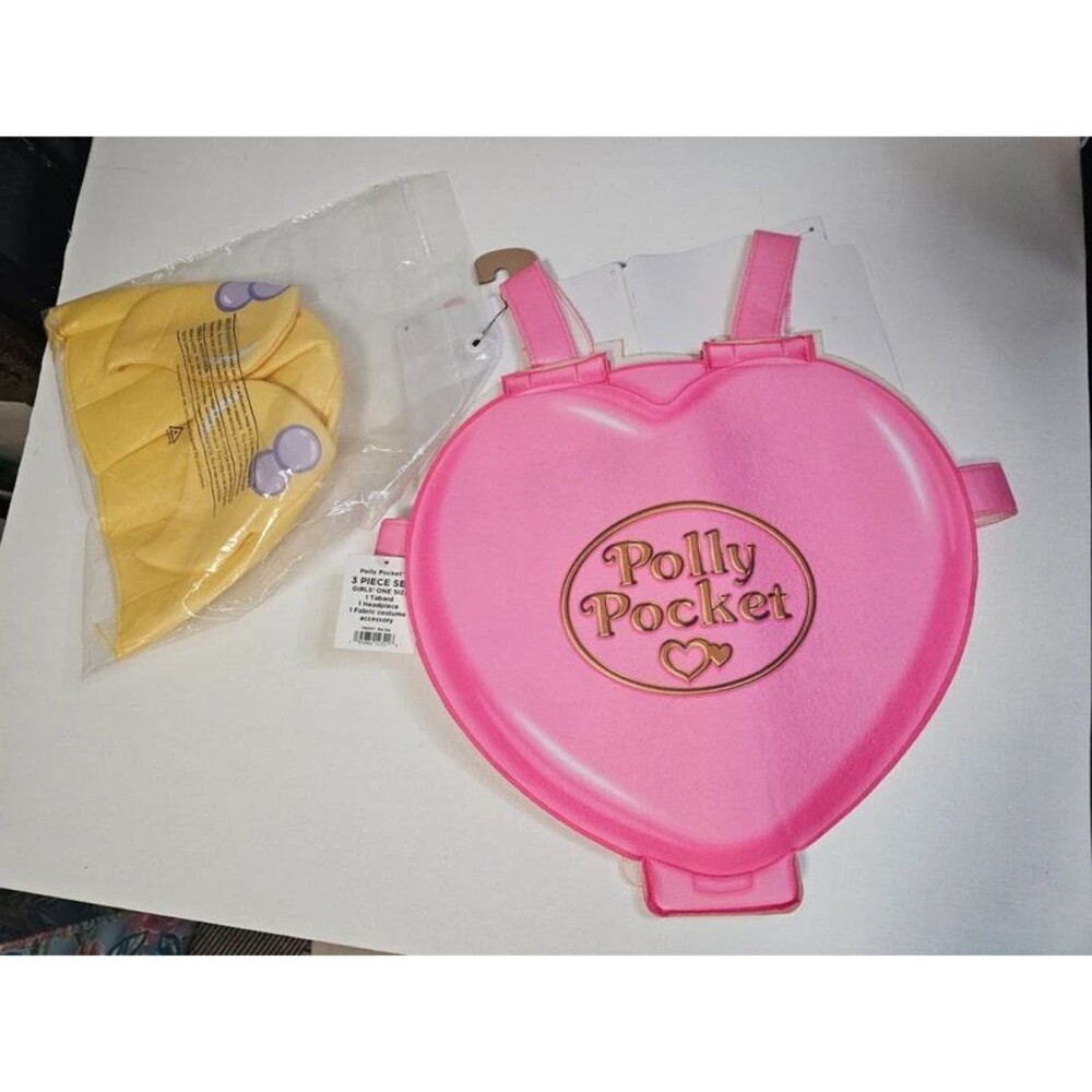 Polly Pocket Compact Girls Halloween Costume 3 Piece One Size Pink